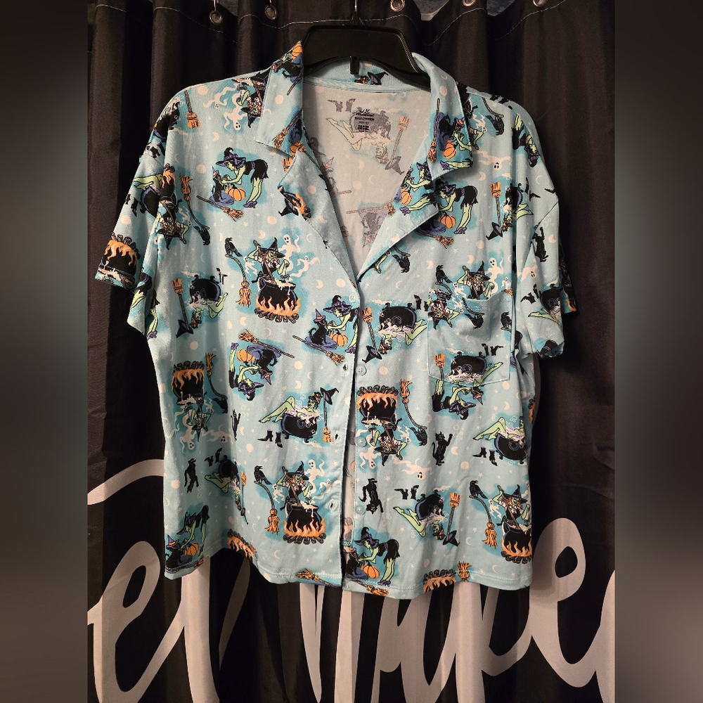 Women's Blue Graphic Sleep Shirt